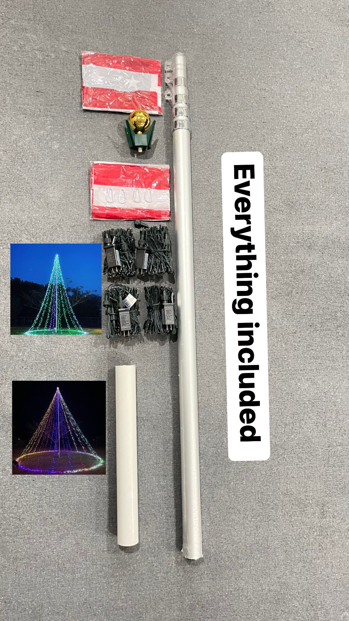 20ft Flagpole String Tree Bundle