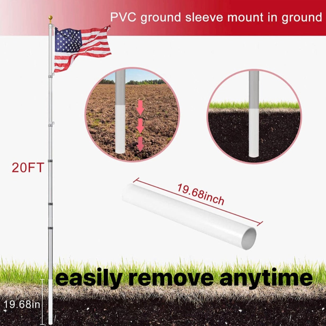 20ft Flagpole String Tree Bundle