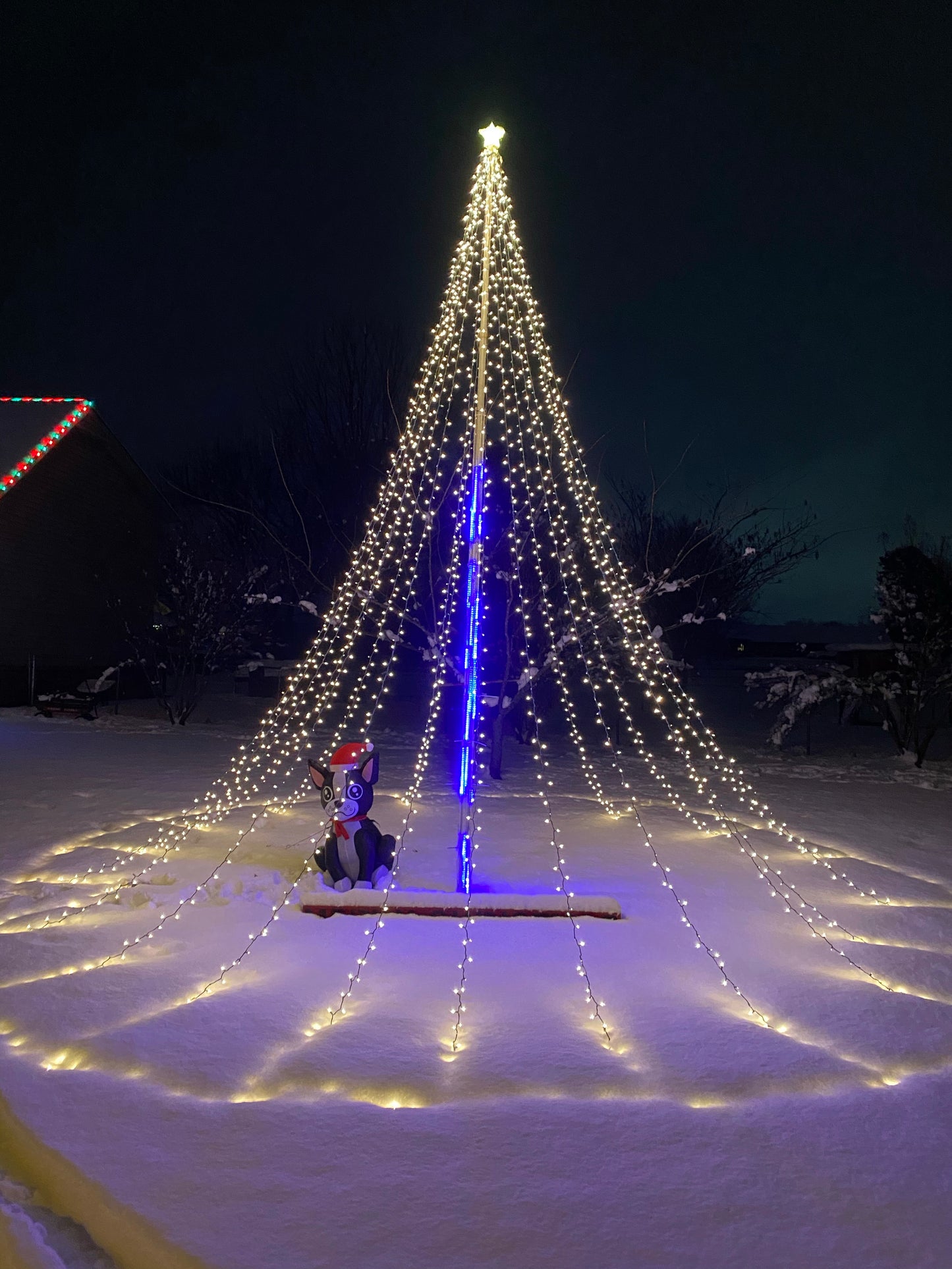 Flagpole Christmas tree topper