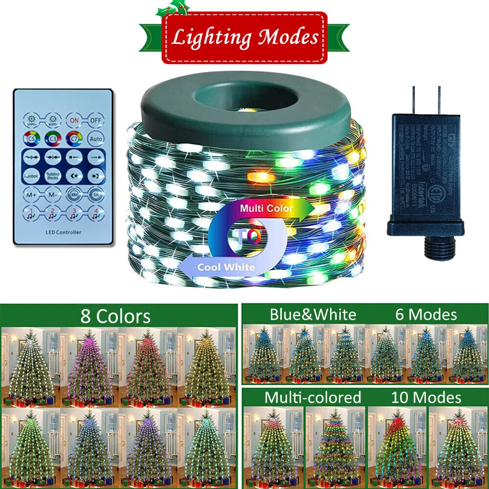Indoor Christmas Tree Waterfall String Lights kit