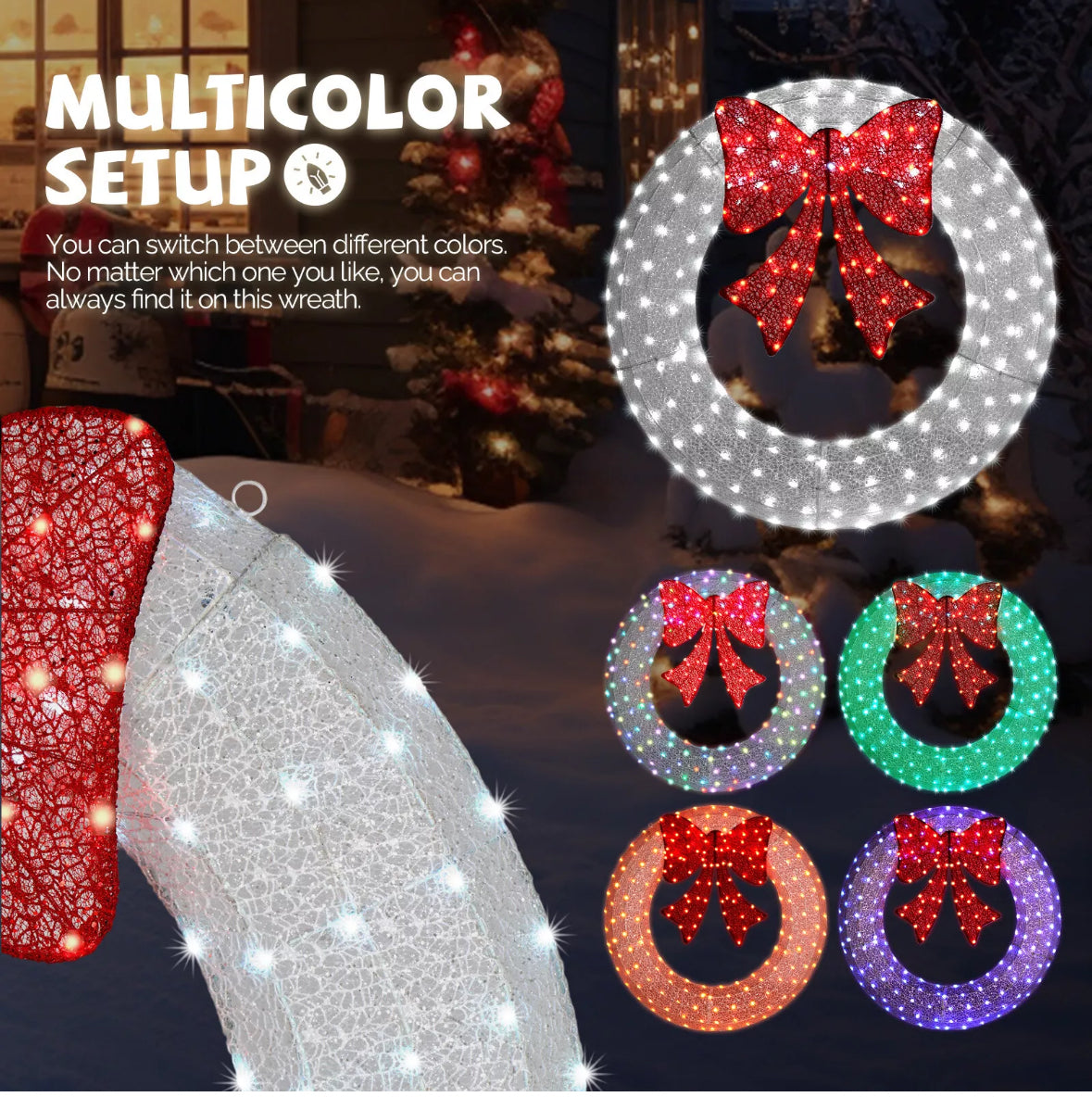 4ft LED Wreaths