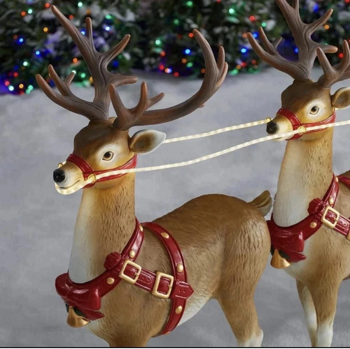 Giant-Sized LED Santa's Sleigh with Reindeer Holiday (2 left in stock)