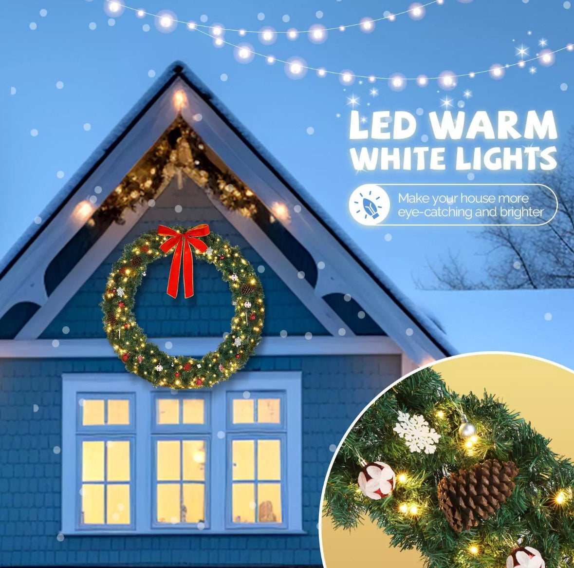 4ft LED Wreaths