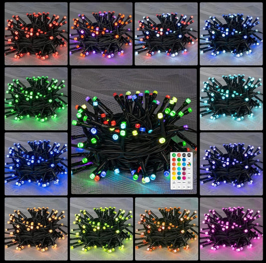 Color changing LED string lights