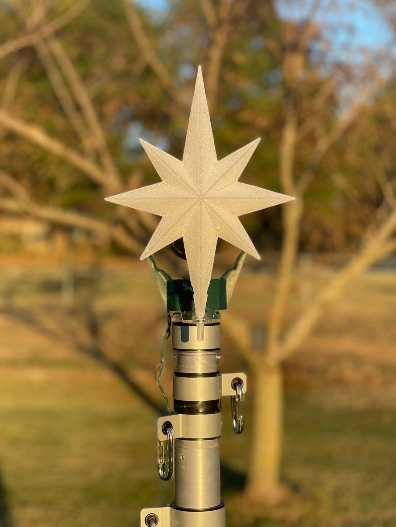 Flagpole Christmas Tree Star