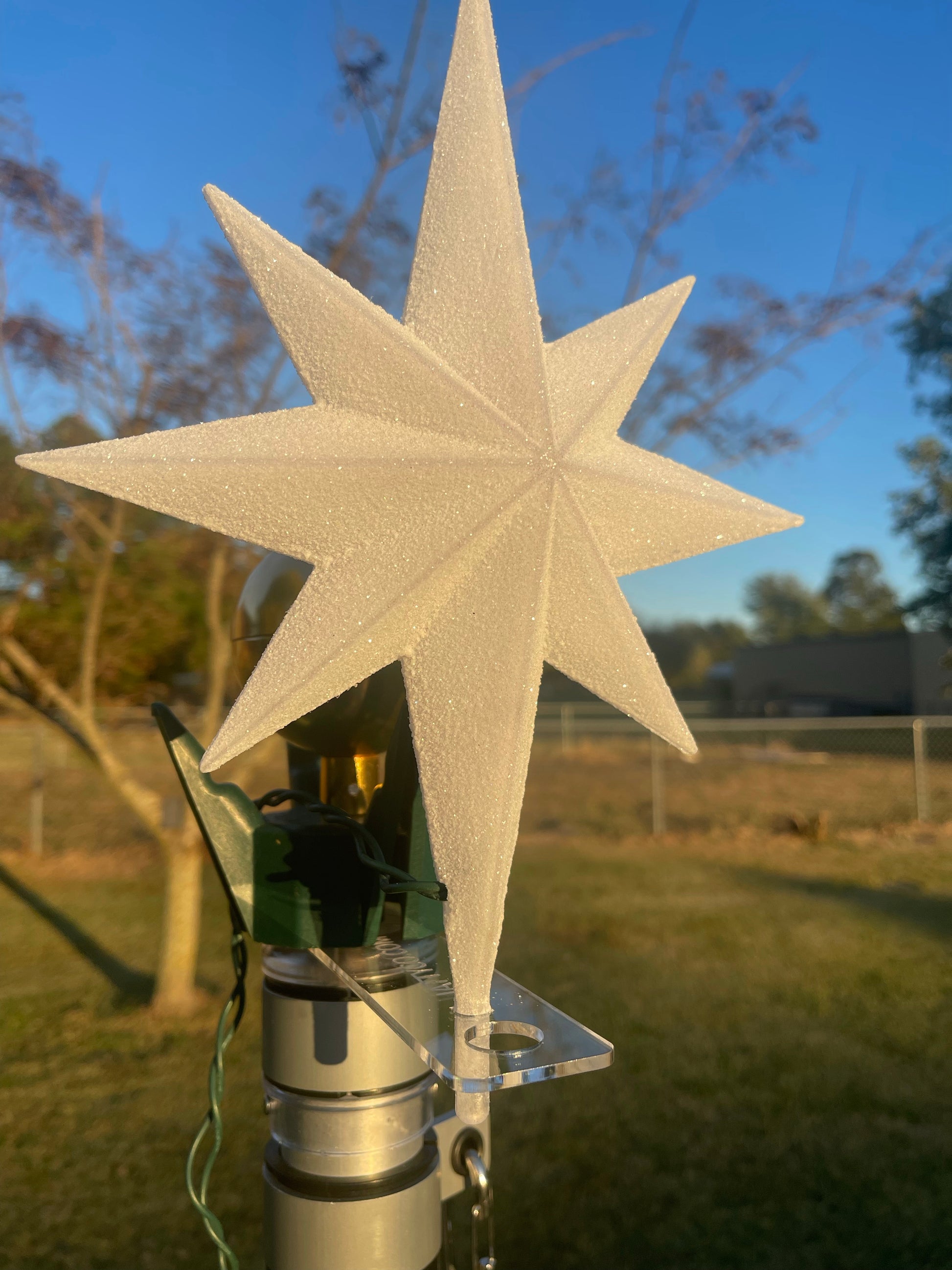 Flagpole Christmas Tree Star