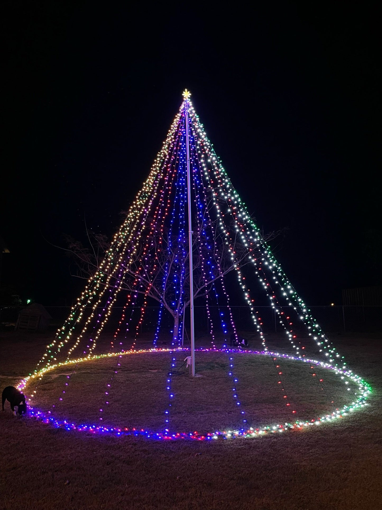 Flagpole christmas magic topper